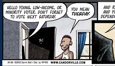 Candorville: Voting's Dangerous!