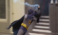 Batman, getting rid of a bomb